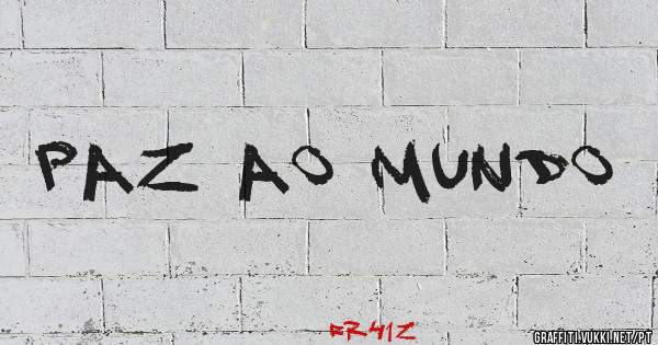 Paz ao Mundo