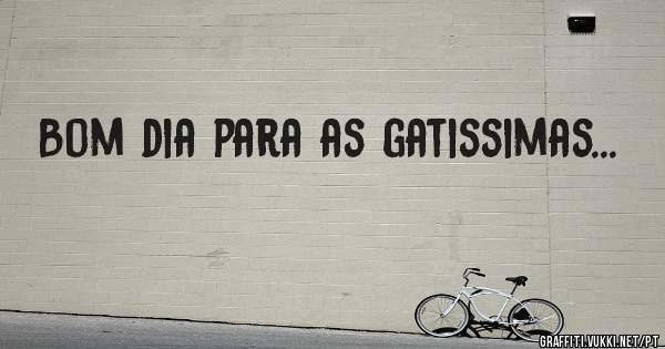 Bom dia para as gatissimas...