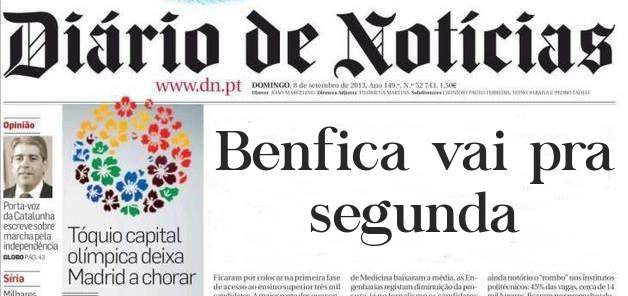 Benfica vai pra segunda