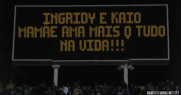 Ingridy e Kaio 
Mamãe ama mais q tudo na vida!!!
