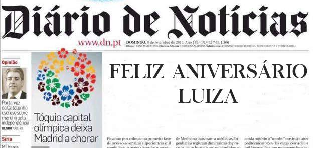 FELIZ ANIVERSÁRIO 
           LUIZA