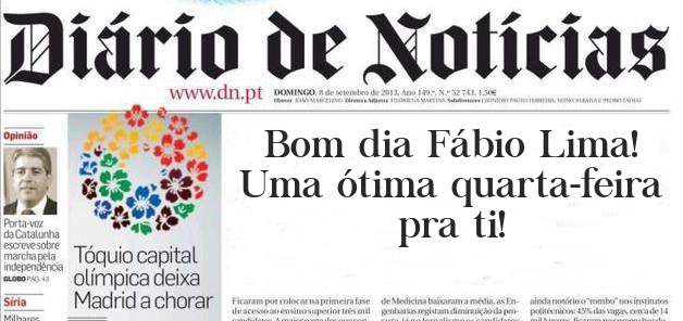 Bom dia Fábio Lima! Uma ótima quarta-feira pra ti!