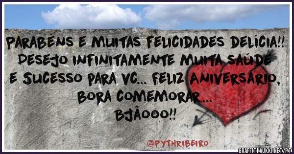 Parabéns e muitas felicidades delícia!! 
Desejo infinitamente muita saúde e $ucesso para vc... Feliz Aniversário, bora comemorar...
Bjãooo!!