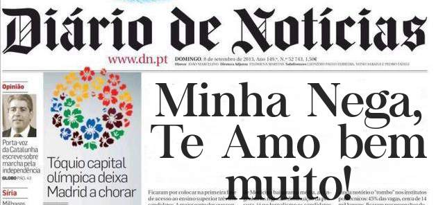 Minha Nega, Te Amo bem muito!