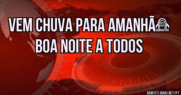 Vem chuva para amanhã☔
Boa noite a todos