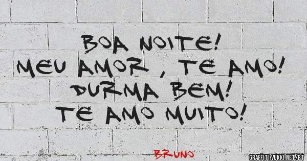 Boa noite!
Meu amor , Te amo!
Durma bem! 
Te amo muito!

