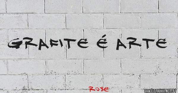 Grafite é arte