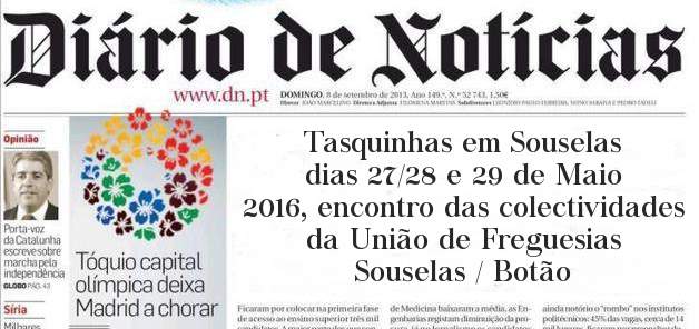 Tasquinhas em Souselas dias 27/28 e 29 de Maio 2016, encontro das colectividades da União de Freguesias Souselas / Botão 