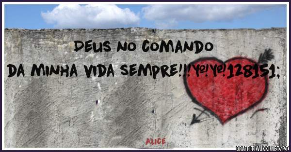 Deus no comando da minha vida sempre!!!💗