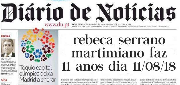 rebeca serrano martimiano faz 11 anos dia 11/08/18

