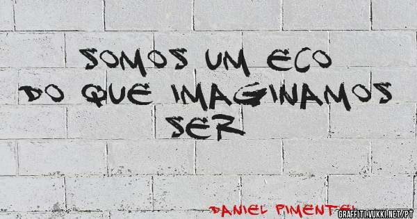 Somos um eco do que imaginamos ser
