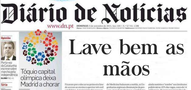 Lave bem as mãos 