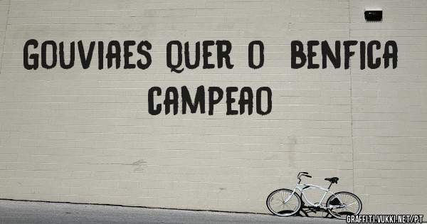 Gouviaes quer o  benfica campeao