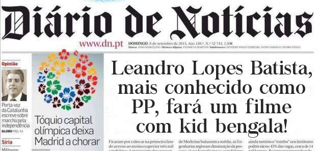 Leandro Lopes Batista, mais conhecido como PP, fará um filme com kid bengala!