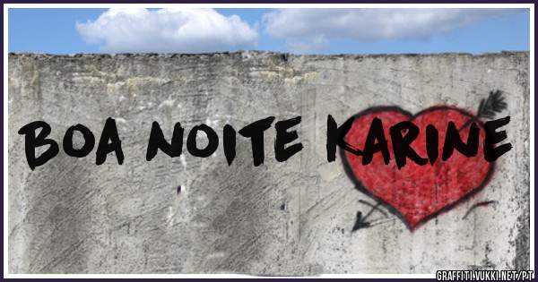 Boa noite Karine