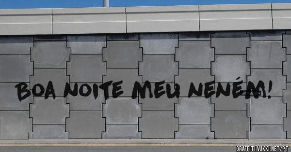 Boa noite meu neném! 
