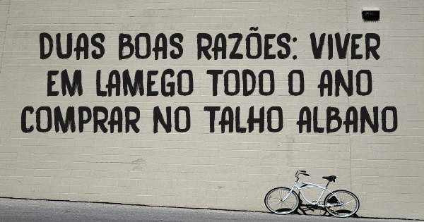 DUAS BOAS RAZÕES: VIVER EM LAMEGO TODO O ANO COMPRAR NO TALHO ALBANO