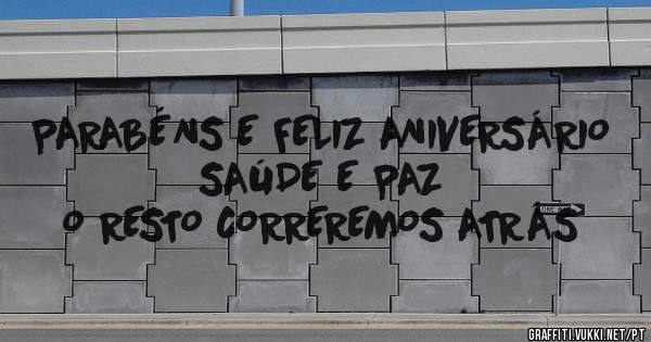 PARABÉNS E FELIZ ANIVERSÁRIO
SAÚDE E PAZ
O RESTO CORREREMOS ATRÁS