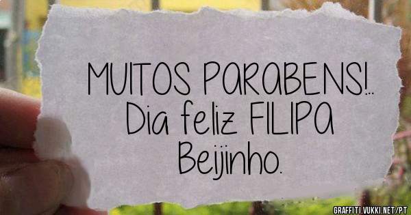 MUITOS PARABENS!..
Dia feliz FILIPA
Beijinho.