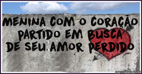 Menina com o coração partido em busca de seu amor perdido