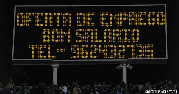 OFERTA DE EMPREGO
BOM SALÁRIO 
TEL- 962432735