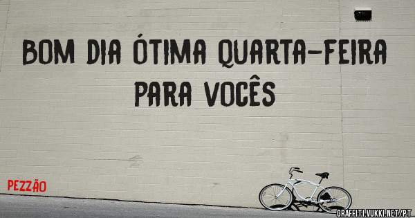 Bom dia ótima quarta-feira para vocês
