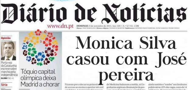 Monica Silva casou com José pereira 
