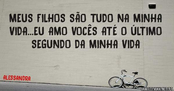 MEUS FILHOS SÃO TUDO NA MINHA VIDA...EU AMO VOCÊS ATÉ O ÚLTIMO SEGUNDO DA MINHA VIDA