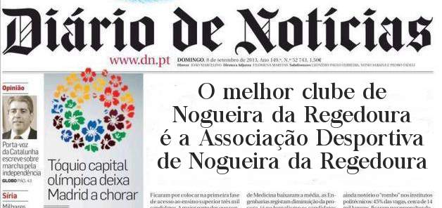 O melhor clube de Nogueira da Regedoura é a Associação Desportiva de Nogueira da Regedoura 