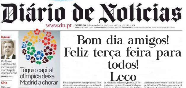 Bom dia amigos!
Feliz terça feira para todos!
                   Leço