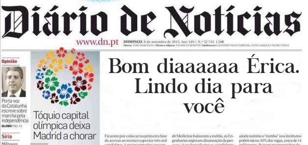 Bom diaaaaaa Érica.
Lindo dia para você 