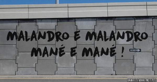 Malandro e Malandro
Mané e Mané !