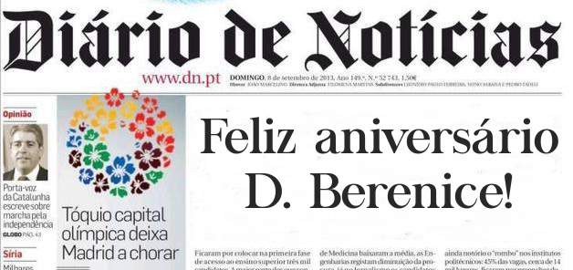 Feliz aniversário D. Berenice!
