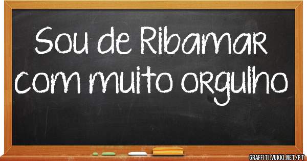 Sou de Ribamar com muito orgulho 