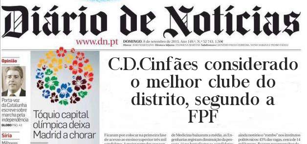 C.D.Cinfães considerado o melhor clube do distrito, segundo a FPF