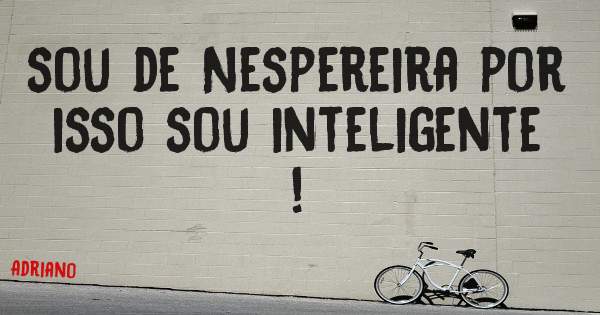sou de Nespereira por isso sou inteligente !