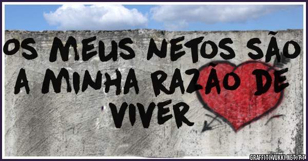 Os meus netos são a minha razão de viver