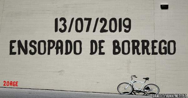 13/07/2019
Ensopado de borrego