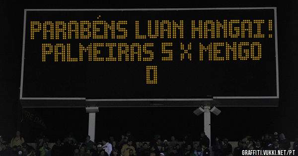 Parabéns Luan Hangai! Palmeiras 5 x Mengo 0