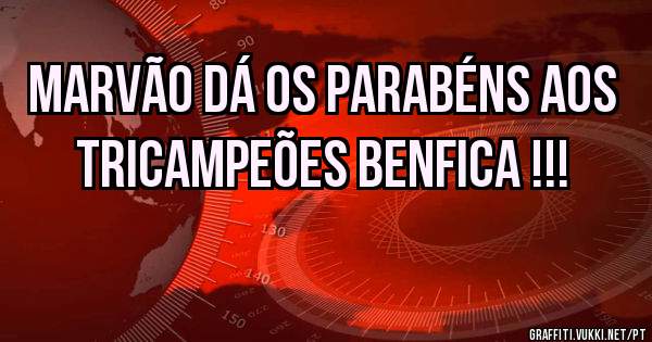 MARVÃO DÁ OS PARABÉNS AOS TRICAMPEÕES BENFICA !!!
