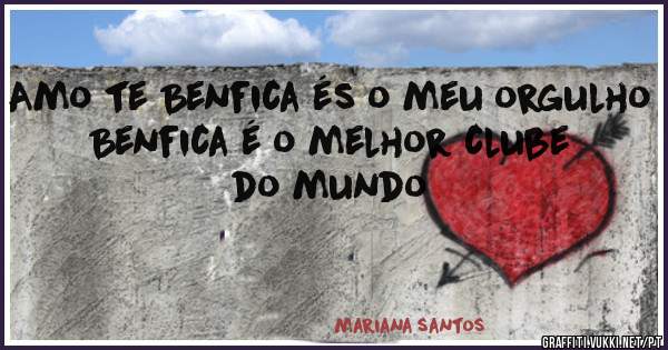 Amo te Benfica és o meu orgulho 
Benfica é o melhor clube do mundo