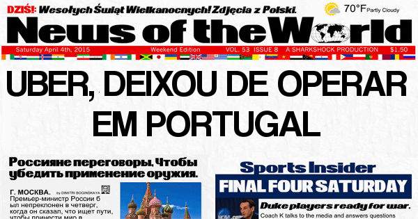 UBER, DEIXOU DE OPERAR EM PORTUGAL