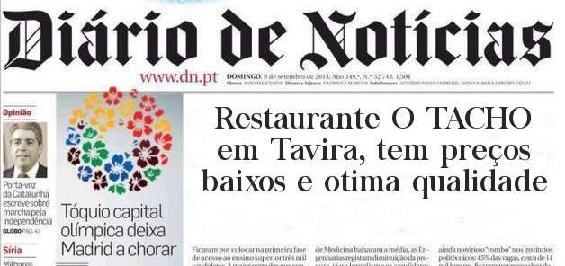 Restaurante O TACHO em Tavira, tem preços baixos e otima qualidade