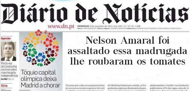 Nelson Amaral foi assaltado essa madrugada lhe roubaram os tomates 