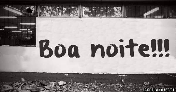 Boa noite!!! 
