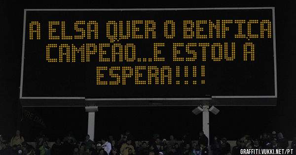 A Elsa quer o Benfica campeão...e estou à espera!!!!