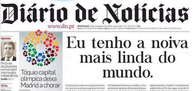 Eu tenho a noiva mais linda do mundo.