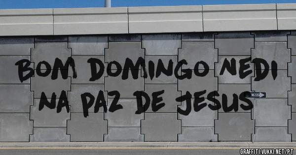 Bom domingo Nedi na paz de Jesus 