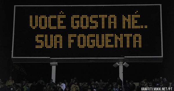 você gosta né.. 
sua foguenta