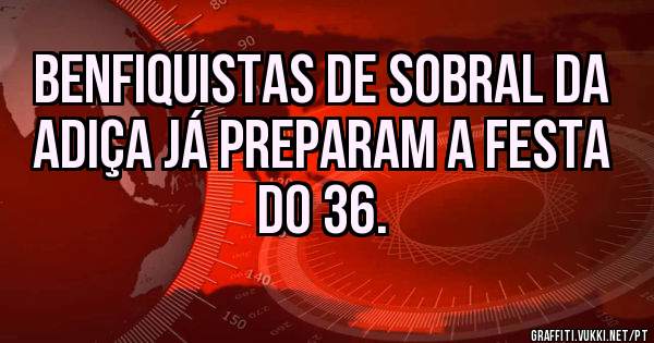 Benfiquistas de Sobral da Adiça já preparam a festa do 36.